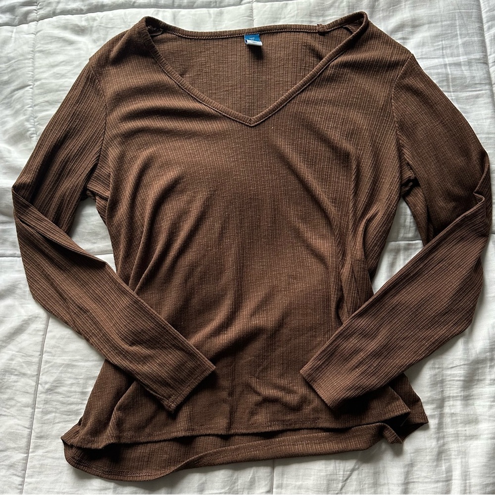 Brown long sleeve top!